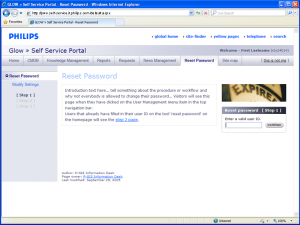 Philips = Glow - Reset Password (Step 1)
