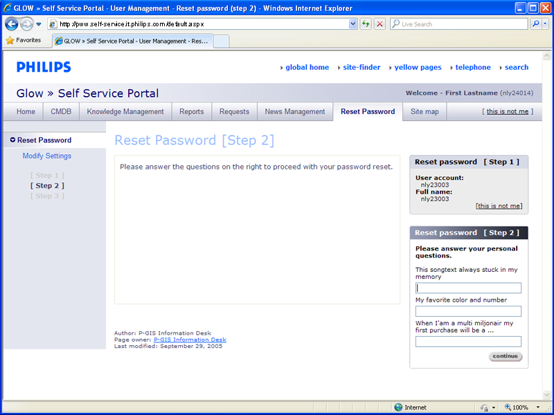 <span>Philips = Glow - Reset Password (Step 2)</span></p>