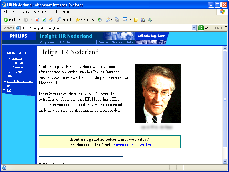 <span>Philips = HR Nederland > Homepage</span></p>